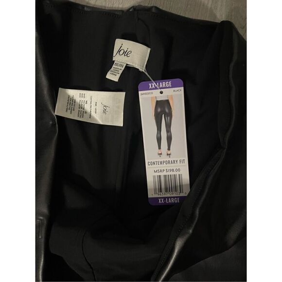 NWT Joie Faux Leather Leggings Contemporary Fit Black Size XXL - Picture 4 of 4